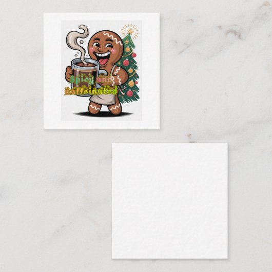 Spicy and Caffeinated Vierkante Visitekaartje (Voorkant / Achterkant)