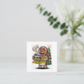 Spicy and Caffeinated Vierkante Visitekaartje (Staand voorkant)