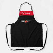 Spicy Apron - Custom Text Chili Cook Off Gift Schort (Voorkant)