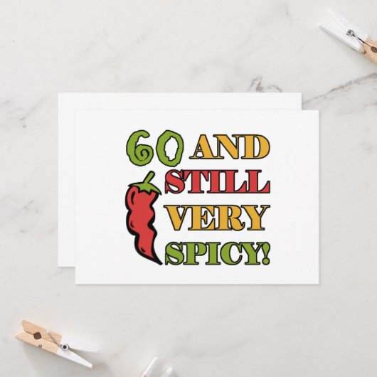 Spicy at 60 Years old Kaart (Voorkant / Achterkant in situ)