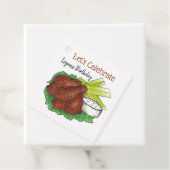 Spicy BBQ Buffel Kip Wings Tailgate Groot Spel Bedankjes Labels (In situ)