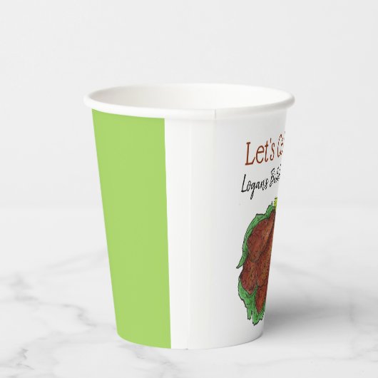 Spicy BBQ Buffel Kip Wings Tailgate Groot Spel Papieren Bekers (Rechts)