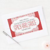 Spicy BBQ red food label sticker (Envelop)