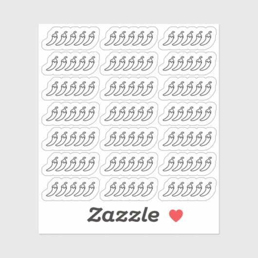 Spicy Blank Pepper Boek Film Waardering Bujo Plann Sticker (Vel)