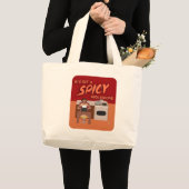 Spicy Book Cook Romance Auteur Retro Vrouw Grote Tote Bag (Voorkant (product))