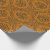 Spicy Brown Charcoal Grey Abstract Patroonontwerp Cadeaupapier (Hoek)