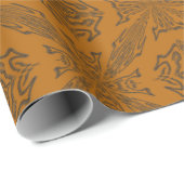 Spicy Brown Charcoal Grey Abstract Patroonontwerp Cadeaupapier (Rol Hoek)