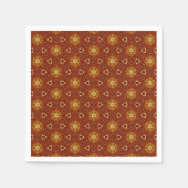Spicy Brown Yellow Masala Pattern Servet (Voorkant)
