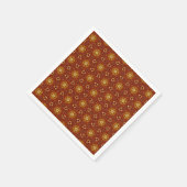 Spicy Brown Yellow Masala Pattern Servet (Hoek)
