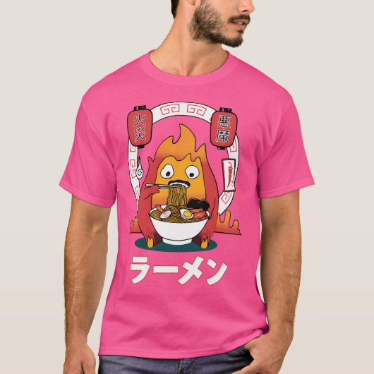 Spicy Calcifer Studio Ghibli T-shirt (Voorkant)