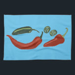 Spicy chili keukenhanddoek jalapeno<br><div class="desc">Decoreer je keuken met deze leuke en slimme jalapeno-keukenhanddoek. Het maakt een geweldig huishouden of bruiloft cadeau! U kunt het aanpassen en tekst ook toevoegen. Bekijk mijn winkel voor veel meer kleuren en patronen!</div>