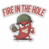 Spicy Chili Pepper Funny Spicy Food Liefhebber Sticker (Voorkant)