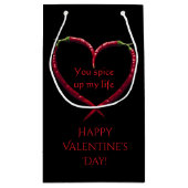 Spicy Chili Pepper Heart Klein Cadeauzakje (Achterkant)