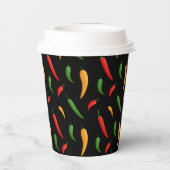 Spicy Chili Peppers Paper cup Papieren Bekers (Achterkant)
