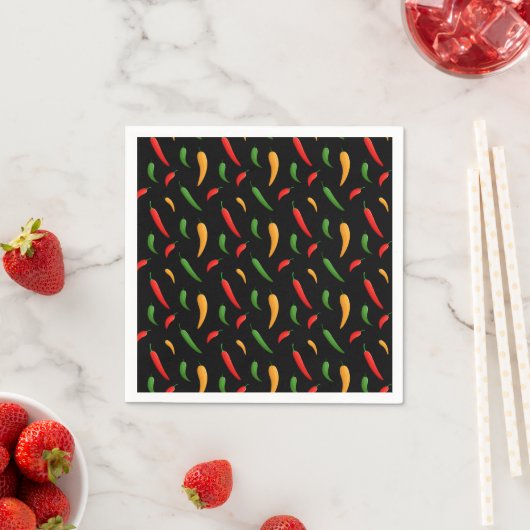 Spicy Chili Peppers Paper Napkin Servet (Insitu)