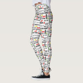 Spicy Chillies Chili Namen Patroon Leggings (Links)
