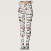 Spicy Chillies Chili Namen Patroon Leggings (Voorkant)