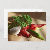 Spicy cuisine art briefkaart (Voorkant / Achterkant)