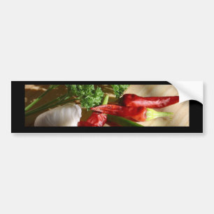 Spicy cuisine art bumpersticker