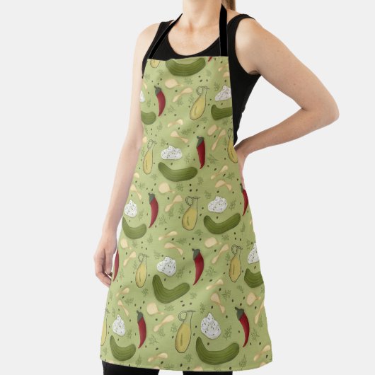 Spicy dill augurk Aardappel chip ontwerp Schort (Insitu)