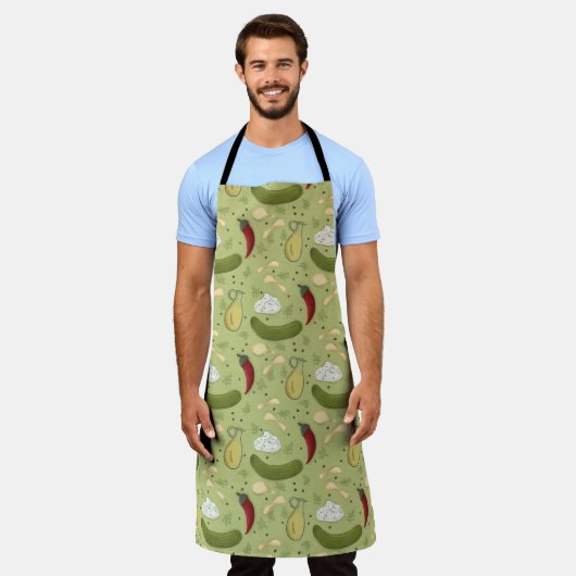 Spicy dill augurk Aardappel chip ontwerp Schort (Gedragen)