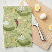 Spicy dill augurk Aardappel chip ontwerp Theedoek (Quarter Fold)