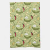 Spicy dill augurk Aardappel chip ontwerp Theedoek (Verticaal)