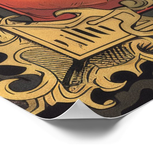 Spicy Elegance Hot Sauce Label Design Poster (Hoek)