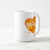 Spicy Fall Leaves Coffee Mok (Voorkant rechts)