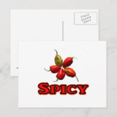 Spicy Five Habanero Hot Pepper Design Briefkaart (Voorkant / Achterkant)