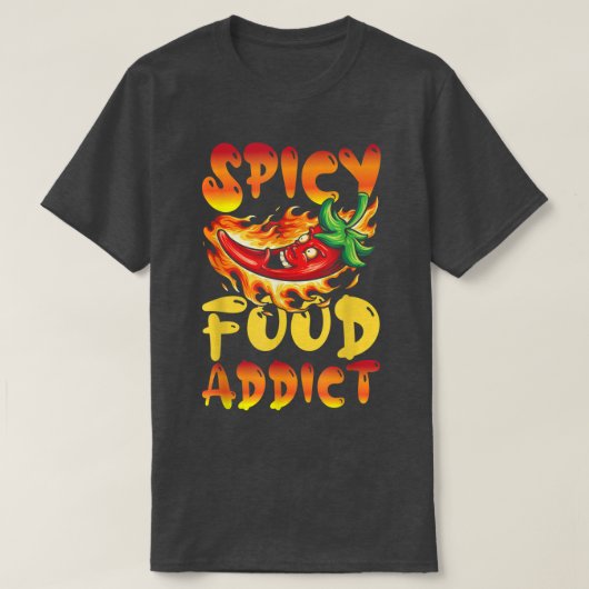Spicy Food Addict T-shirt (Design voorkant)