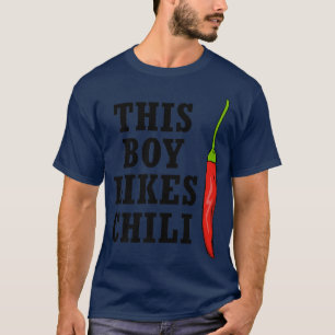 Spicy Food Deze jongen houdt van Chili Ironic Pepp T-shirt