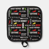 Spicy Food Hot Chillies Jamaicaans Koken Pannenlap (Voorkant)