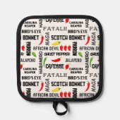 Spicy Food Hot Chillies Jamaicaans Koken Pannenlap (Voorkant)