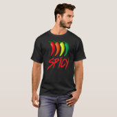 Spicy Fun Hot Chili Sauce Peppers Spicy Food T-shirt (Voorkant volledig)