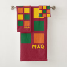 Spicy Geometric Squares Monogram