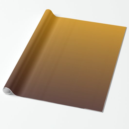 Spicy Gold Brown Ombre Cadeaupapier (Uitgerold)