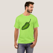 Spicy Green Hot Jalapeno Pepper Vegetable Veggie T-shirt (Voorkant volledig)