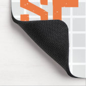 SPICY" Heet Peper Typografie Grid Muismat (Hoek)