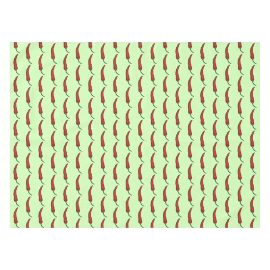 Spicy Hot Chili Red Pepper Foodie Print Tafelkleed (Voorkant (Horizontaal))