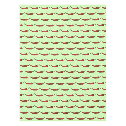 Spicy Hot Chili Red Pepper Foodie Print Tafelkleed (Voorkant)