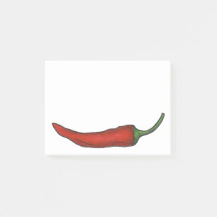 Spicy Hot Red Chili Chili Pepper Vegetable Veggie Post-it® Notes
