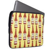 Spicy Hot Sauce Cat Picante Pattern Laptop Sleeve (Voorkant Rechts)