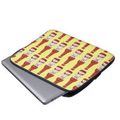 Spicy Hot Sauce Cat Picante Pattern Laptop Sleeve (Voorkant onderkant)