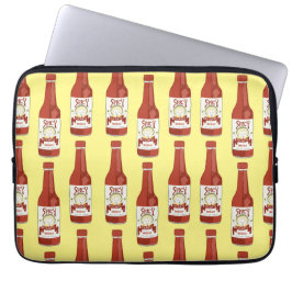 Spicy Hot Sauce Cat Picante Pattern Laptop Sleeve