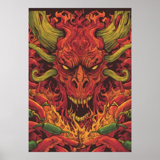 Spicy Hot Sauce Label Design - en St Poster (Voorkant)