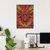 Spicy Hot Sauce Label Design - en St Poster (Thuiskantoor)