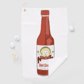 Spicy Hot Sauce Salsa Picante Cat Maracas Golfhanddoek (Insitu)