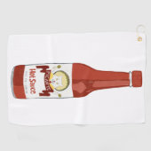 Spicy Hot Sauce Salsa Picante Cat Maracas Golfhanddoek (Horizontaal)