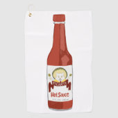 Spicy Hot Sauce Salsa Picante Cat Maracas Golfhanddoek (Voorkant)